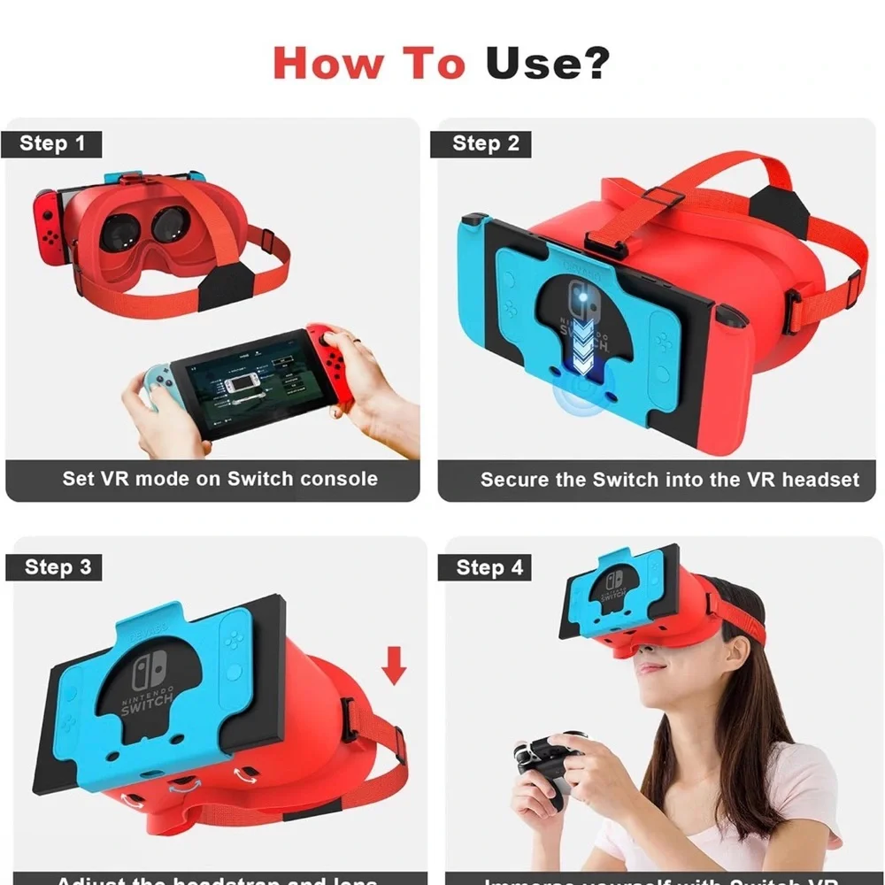 Red and Blue Smartphone VR Headset